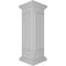 Ekena Millwork 12"W x 40"H End Newel Post with Panel, Flat Capital & Base Trim (Installation kit included) NWL12X40EPF0B0 - alternate 5